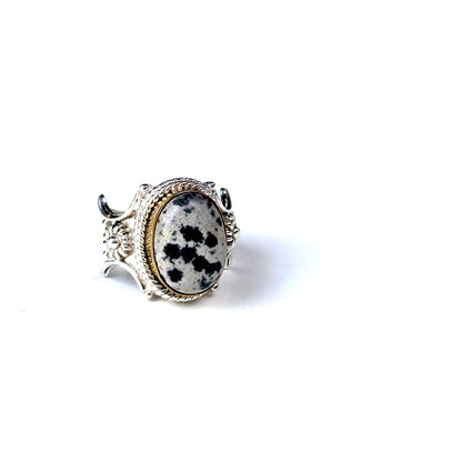 Connect ring〈 Beige & Black〉