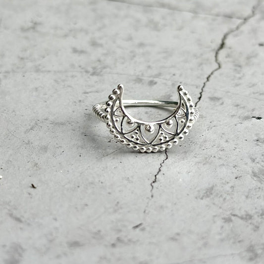 Moon plain ring 3