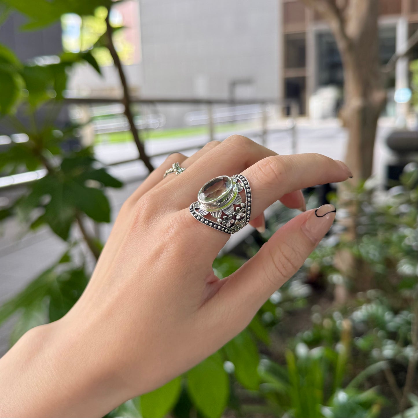 Flower design ring 12