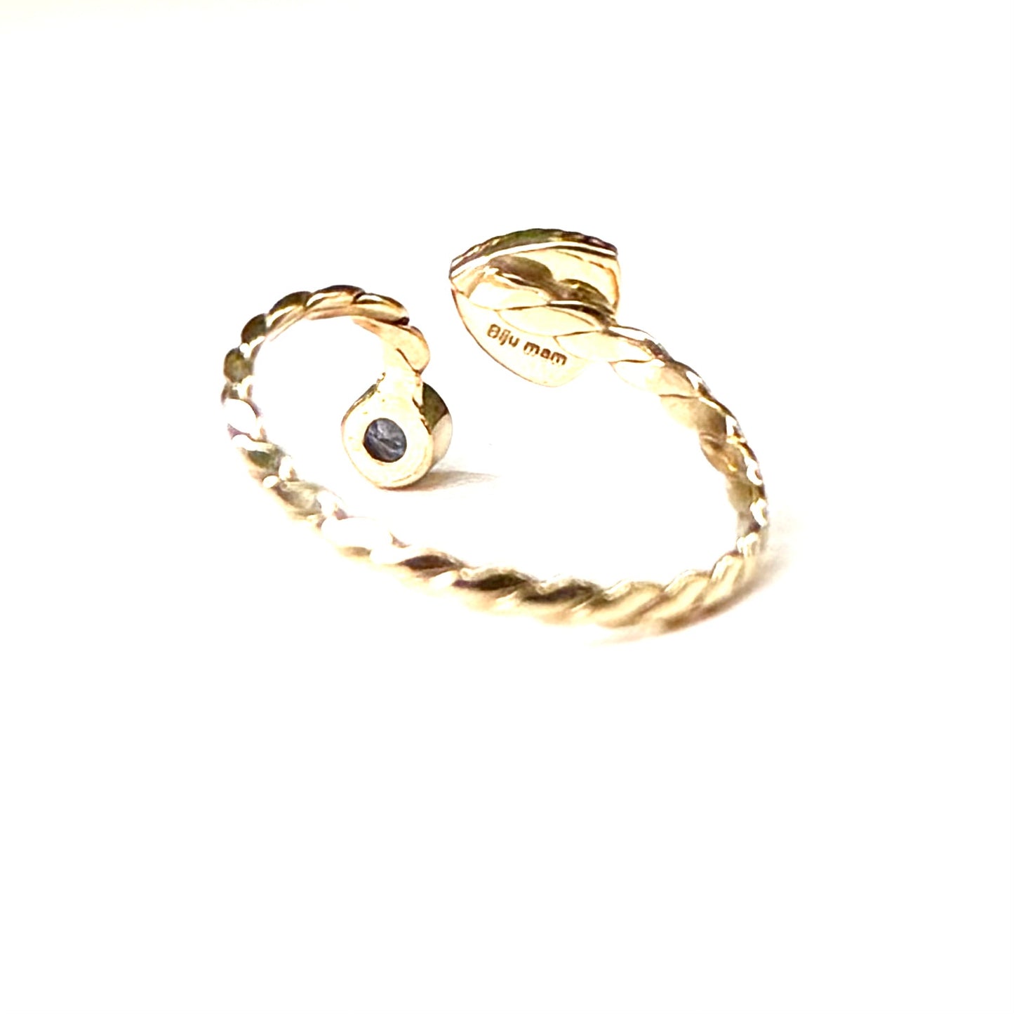 Brass 2stone ring 7