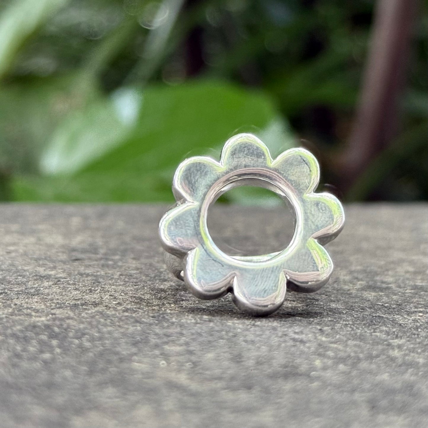 Flower plain ring 5