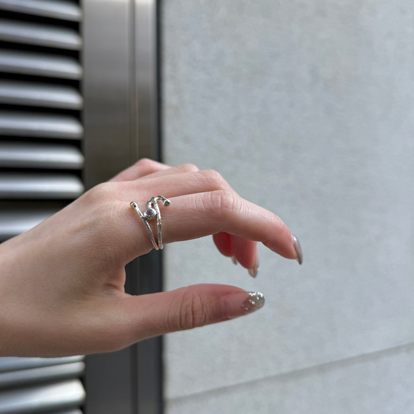 Silver925×Brass design ring 13