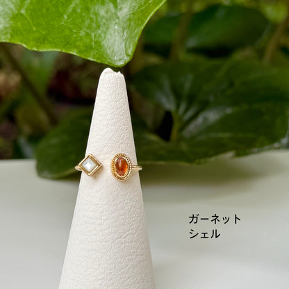 Brass 2stone ring 10
