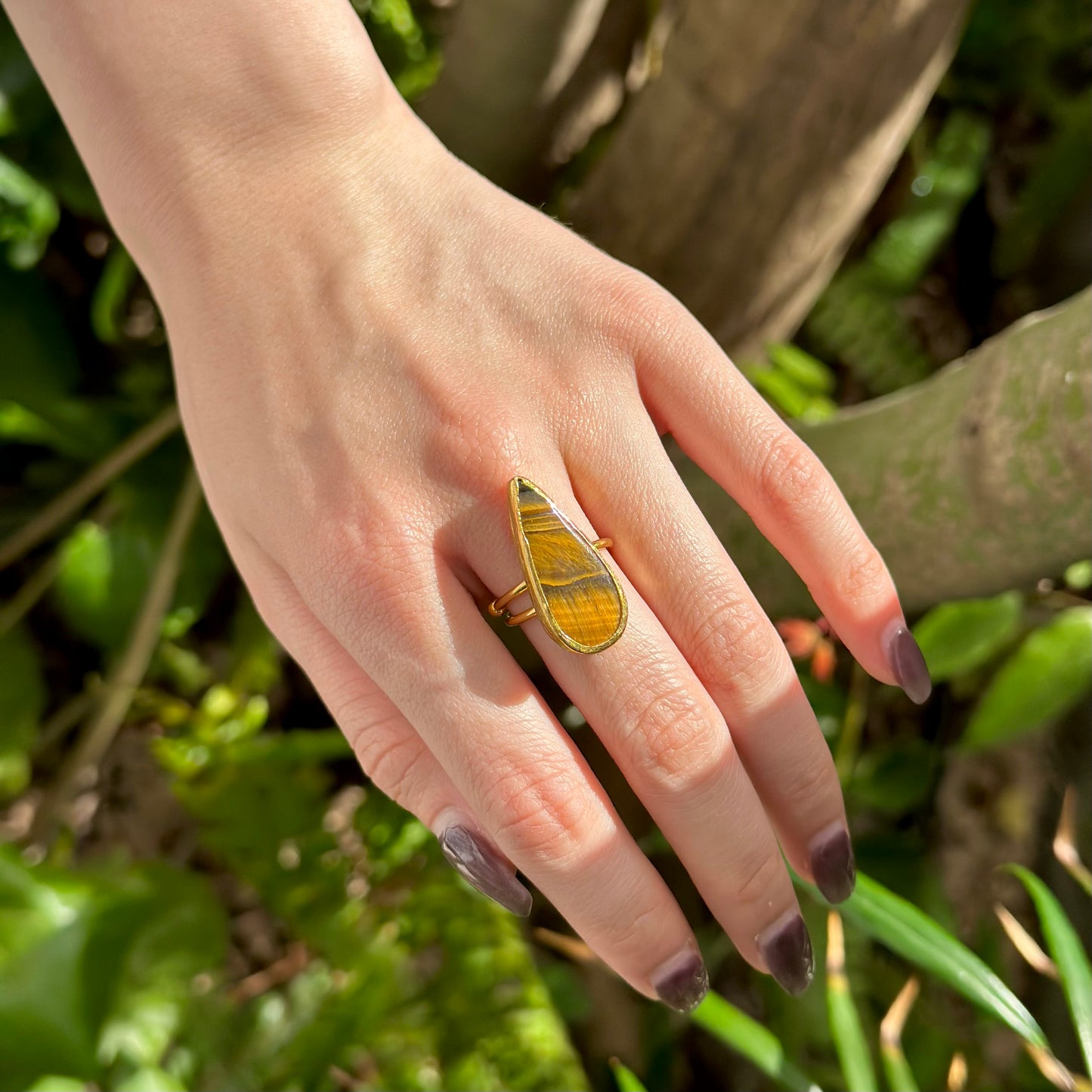 Brass 1stone ring