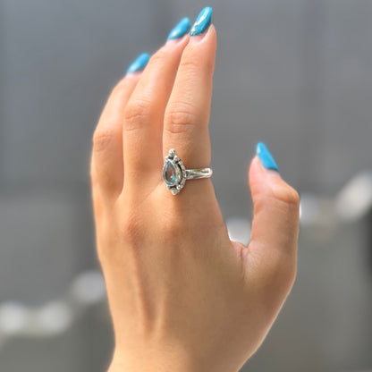 Blue topaz ring