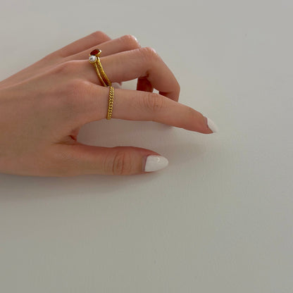 Brass plain ring 59