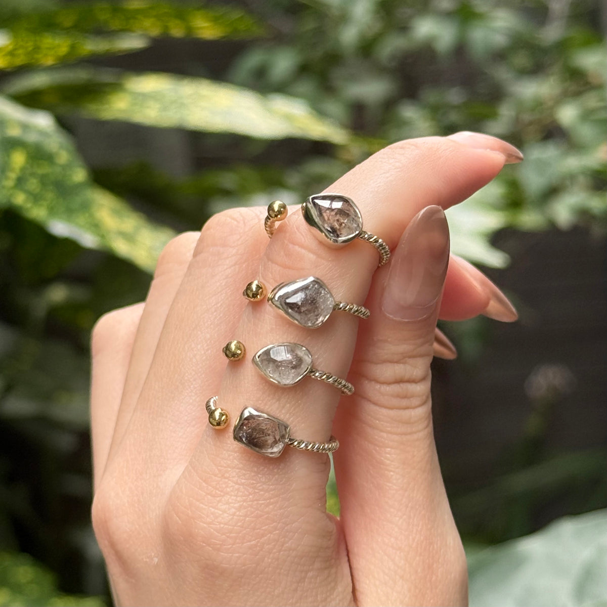 Herkimer diamond ring 12