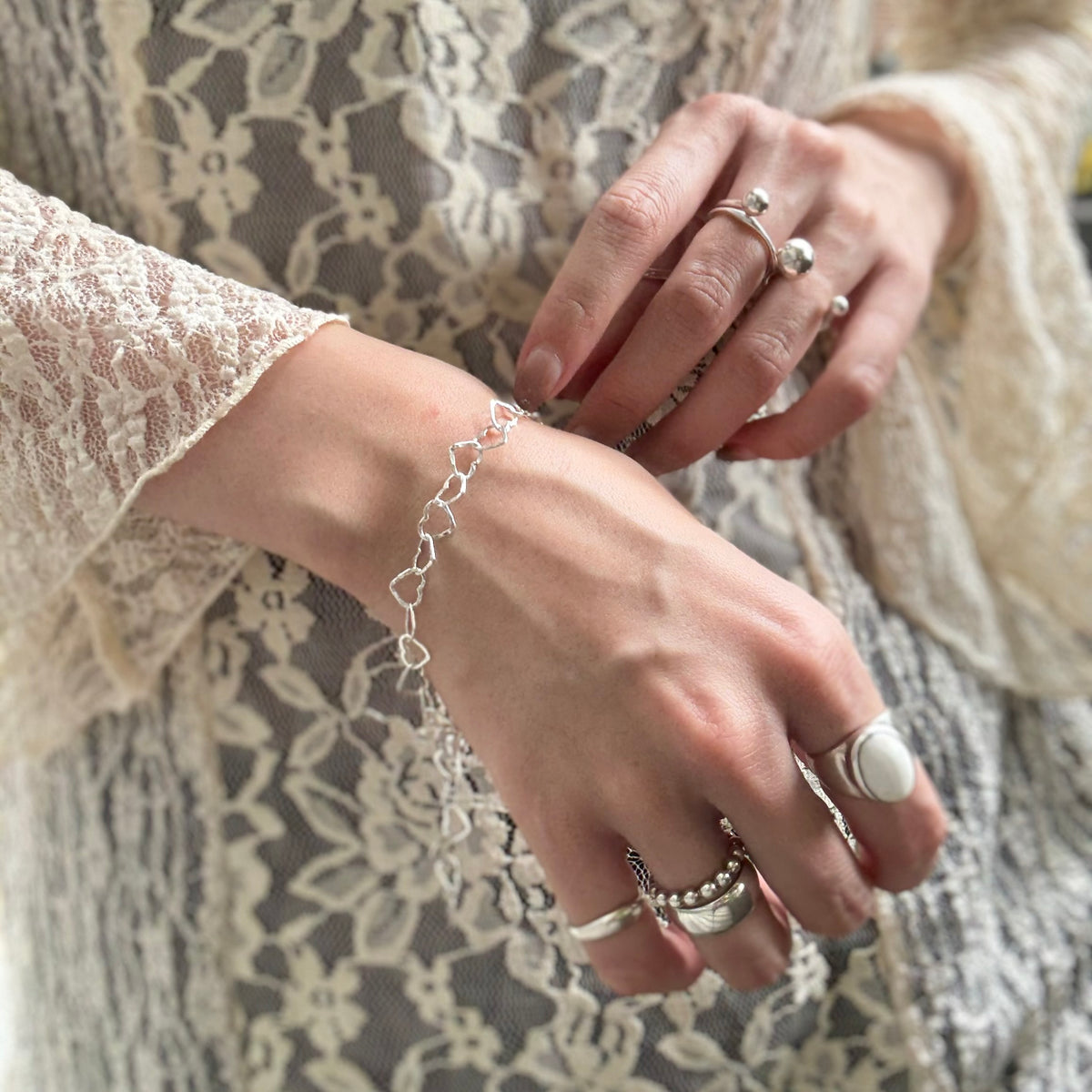 Silver925 chain bracelet《Heart》