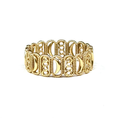 Brass Moon plain ring 1