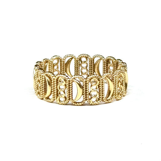 Brass Moon plain ring 1
