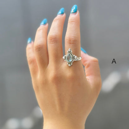 Blue topaz ring