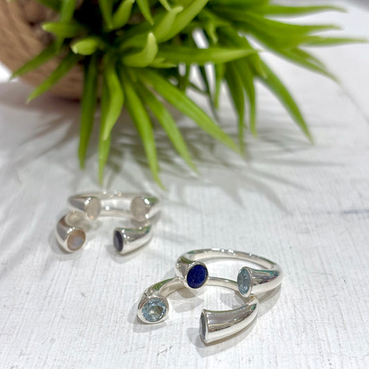 Silver925 2stone ring 19