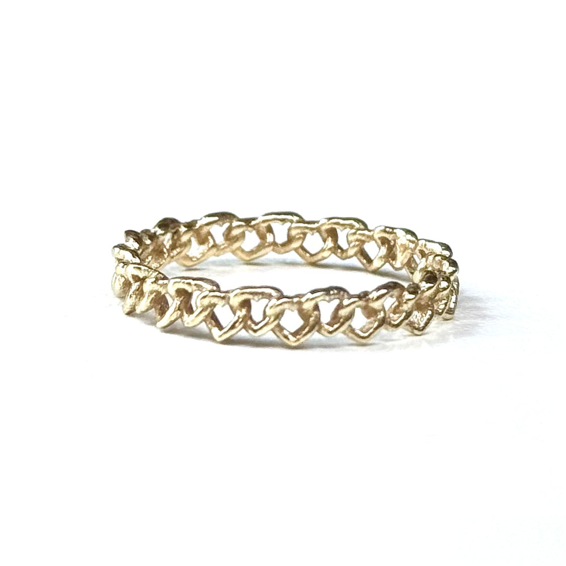 Brass Heart plain ring 9