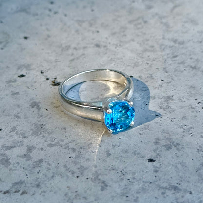 Swiss Blue topaz ring