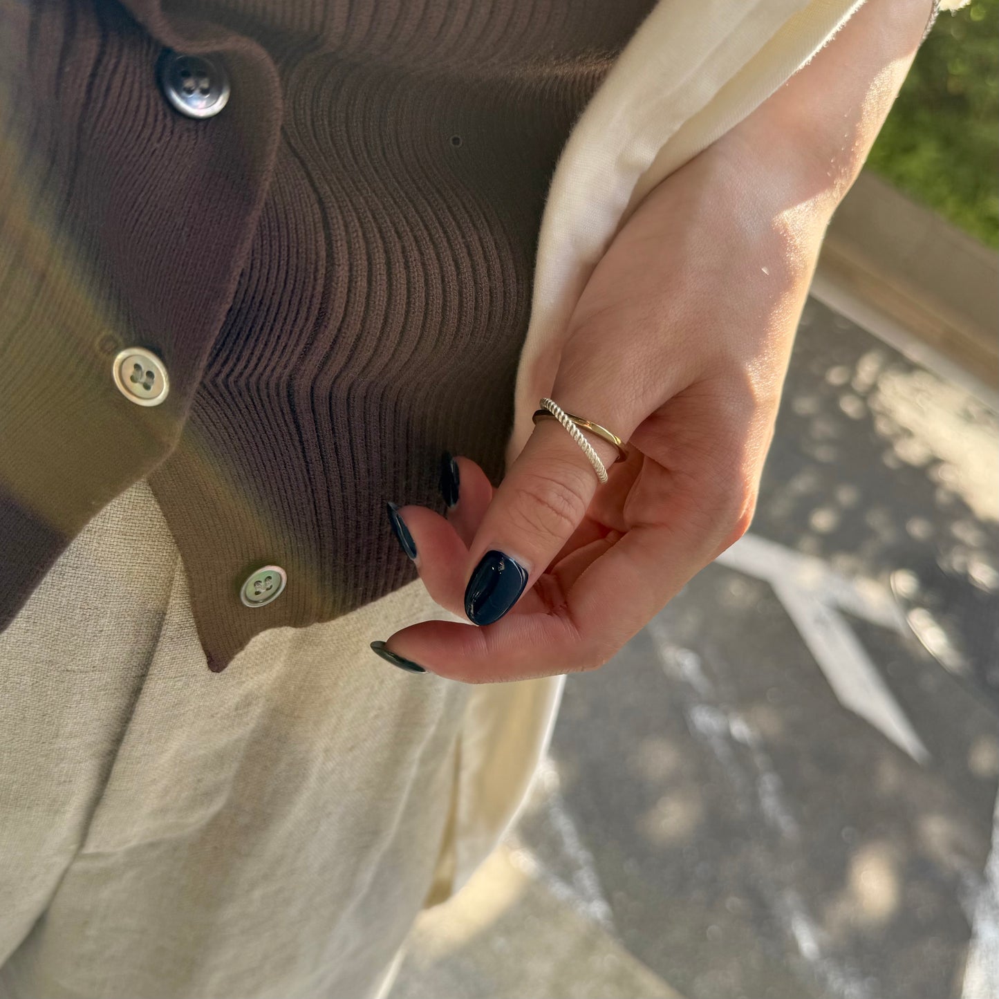 Silver925×Brass plain ring29