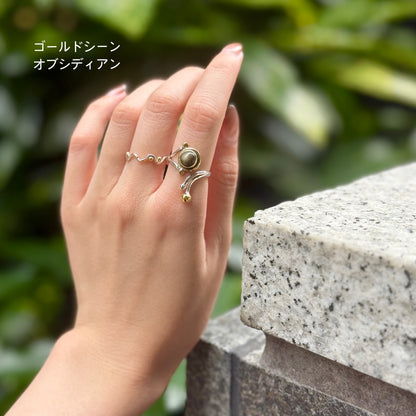 Silver925×brass design ring 23