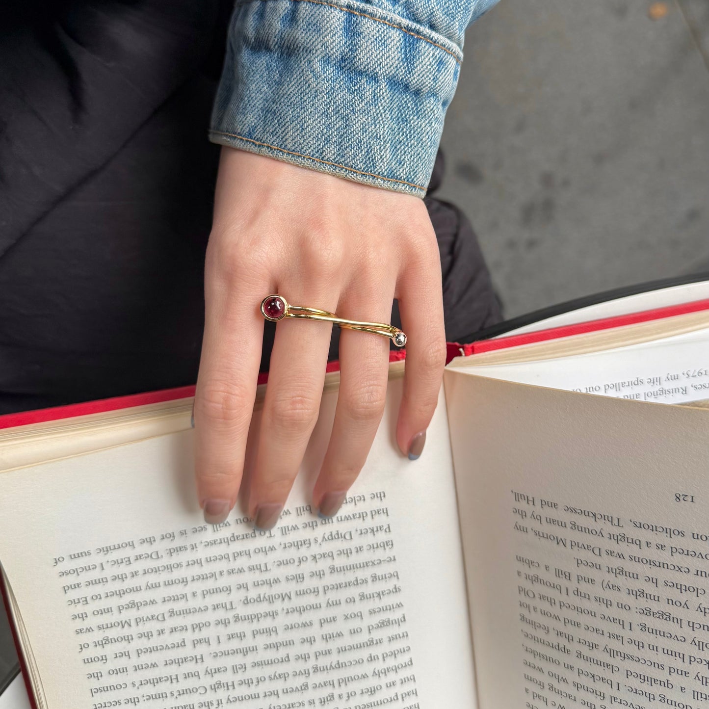 Brass 2finger ring