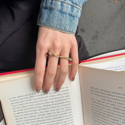 Brass 2finger ring