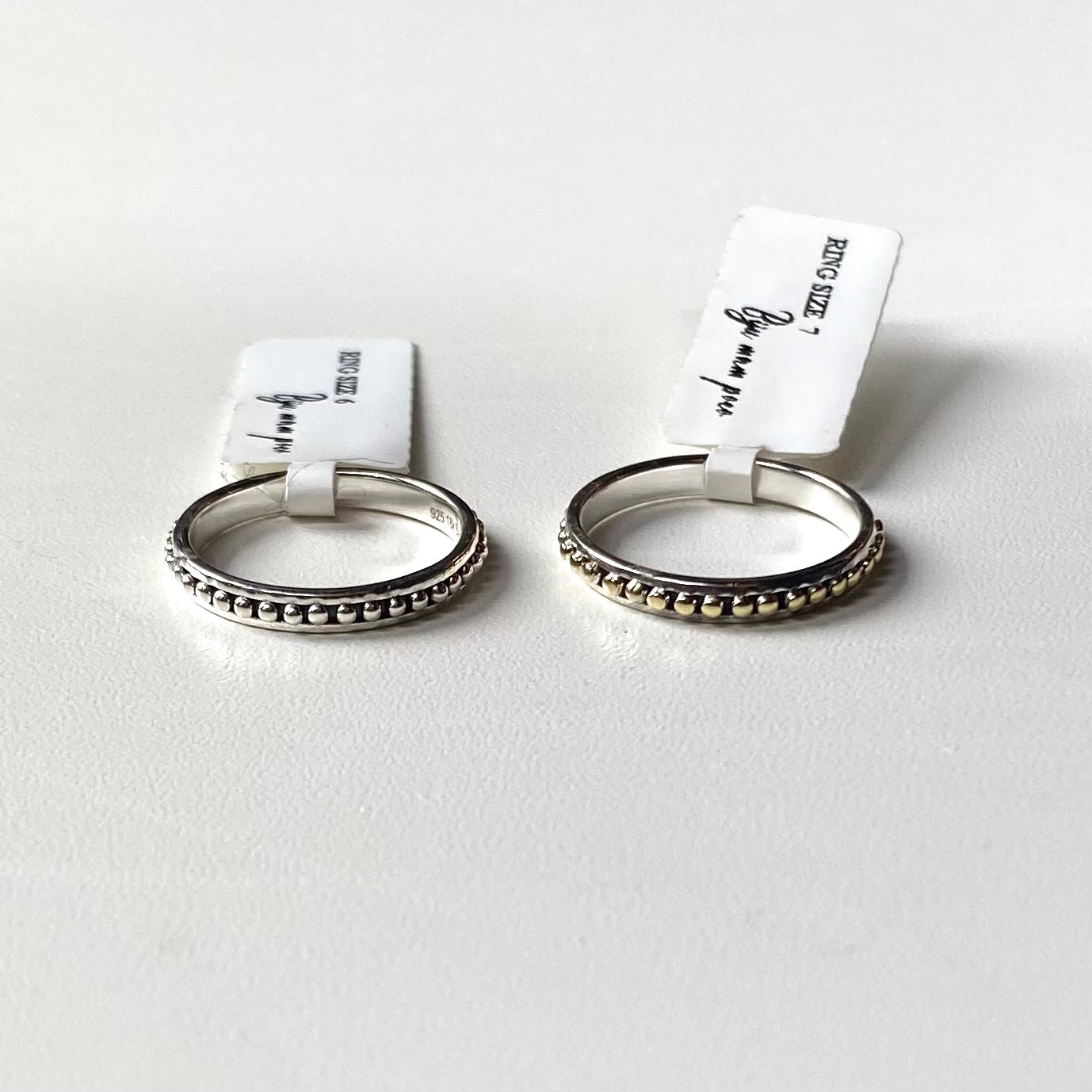 【poco】Silver925&18K plain ring 3