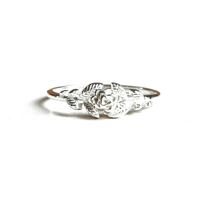 Flower plain ring 14