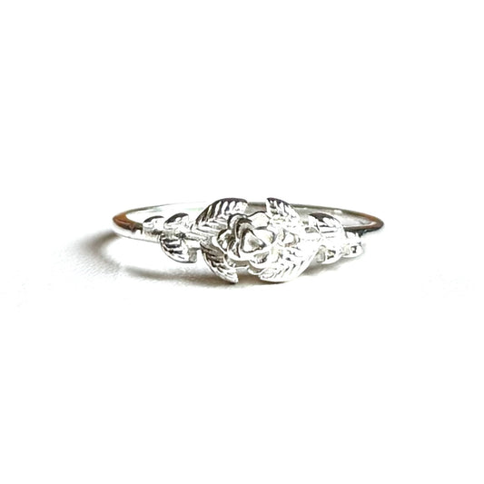 Flower plain ring 14