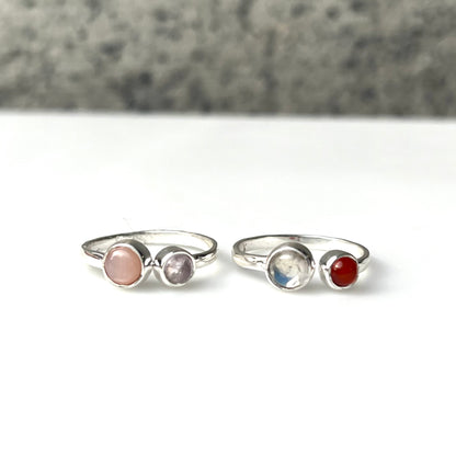 Silver925 2stone ring 19