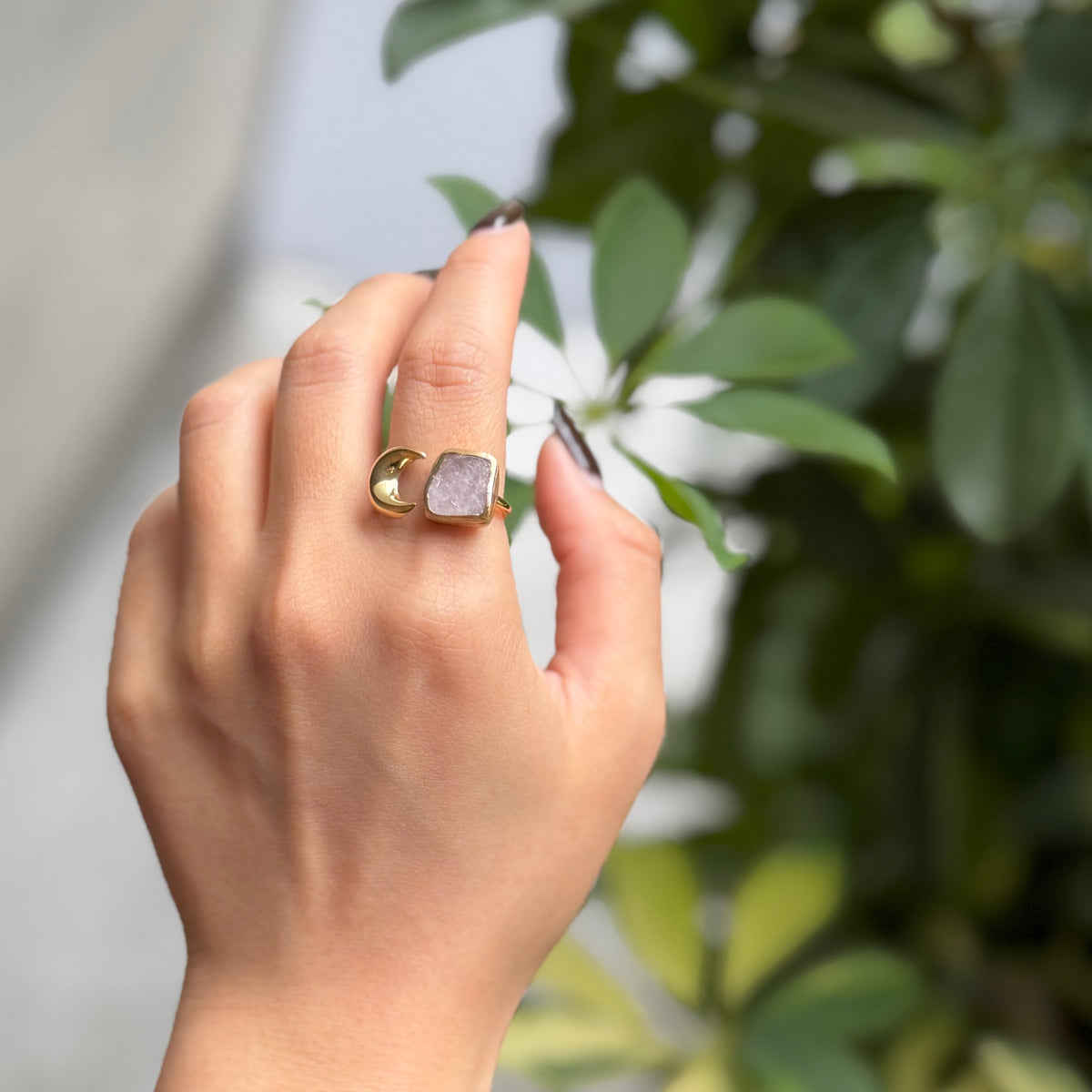 Brass Moon design ring