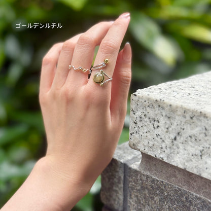 Silver925×brass design ring 23