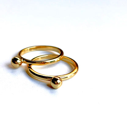 Brass plain ring〈Ball〉2
