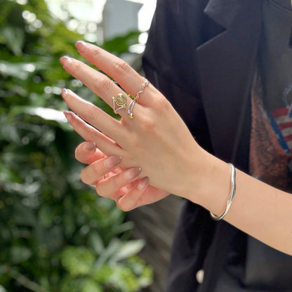 Silver925×brass design ring 23