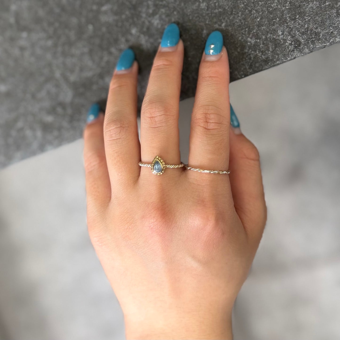 Silver925×Brass petit ring 4