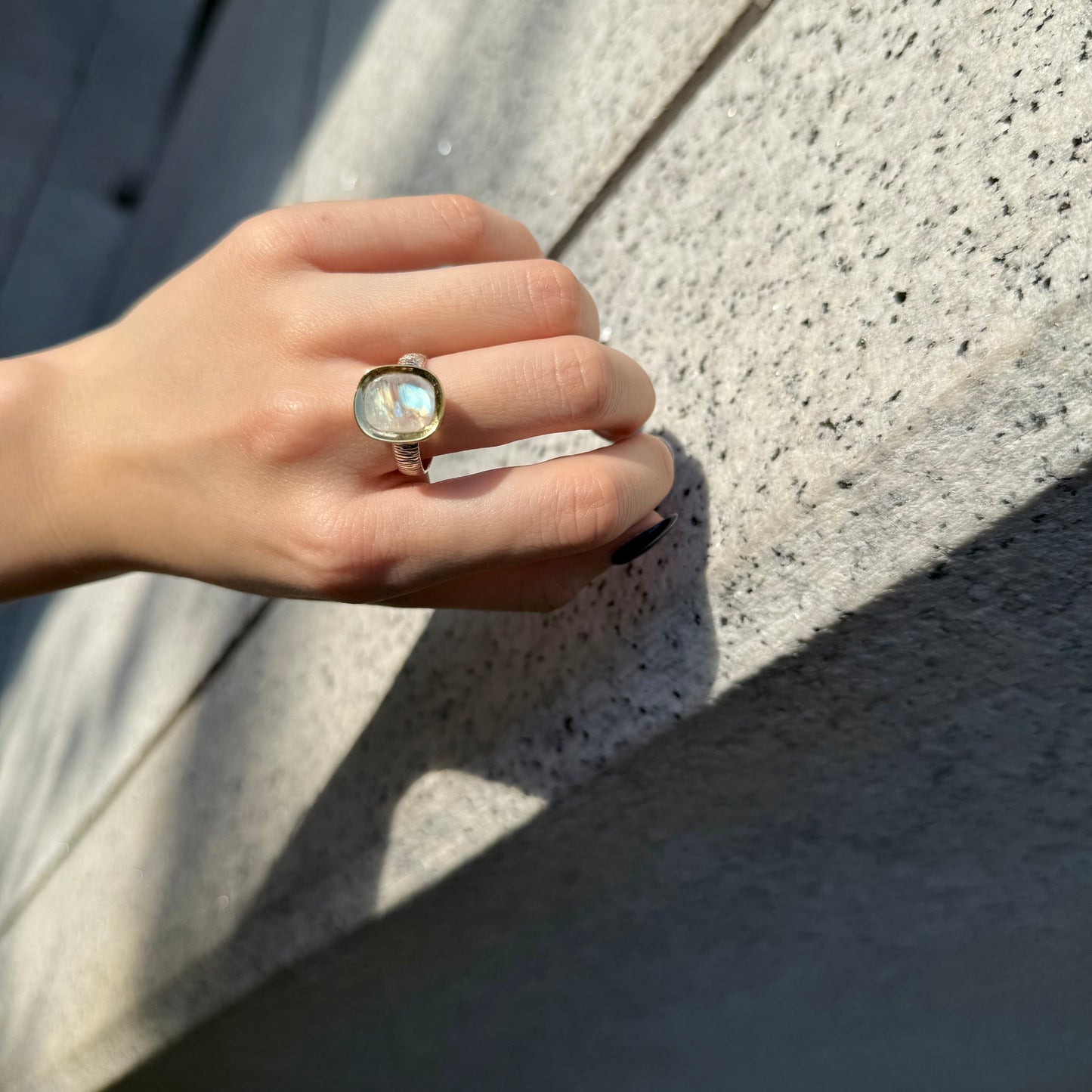Silver925×Brass design ring 10