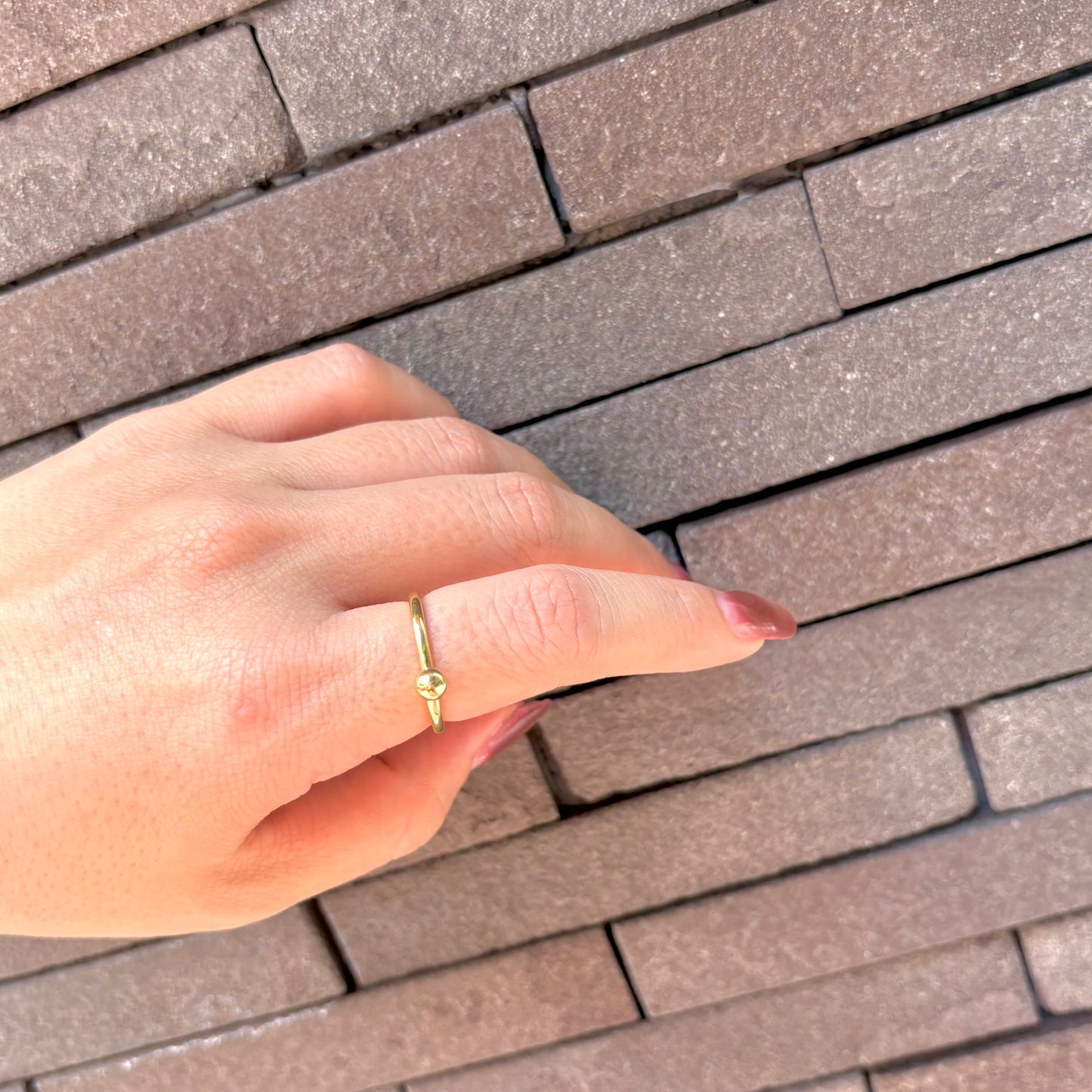 Brass plain ring〈Ball〉2