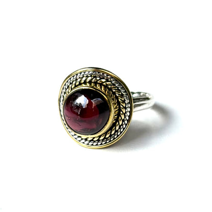 Silver925×brass design ring 22