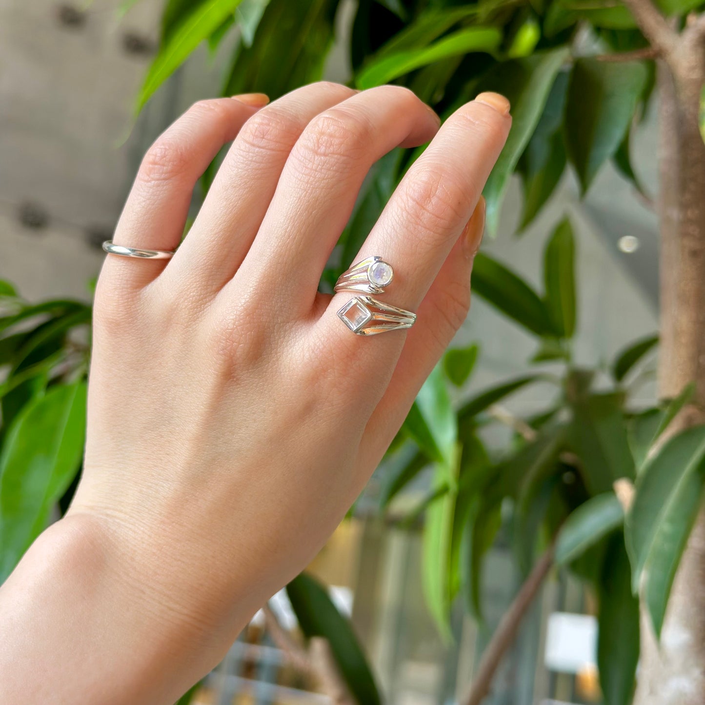 Silver925 2stone ring 14