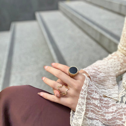 Brass design ring 16