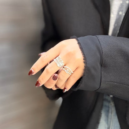 Leaf plain ring 63