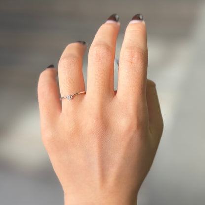 White topaz ring 8
