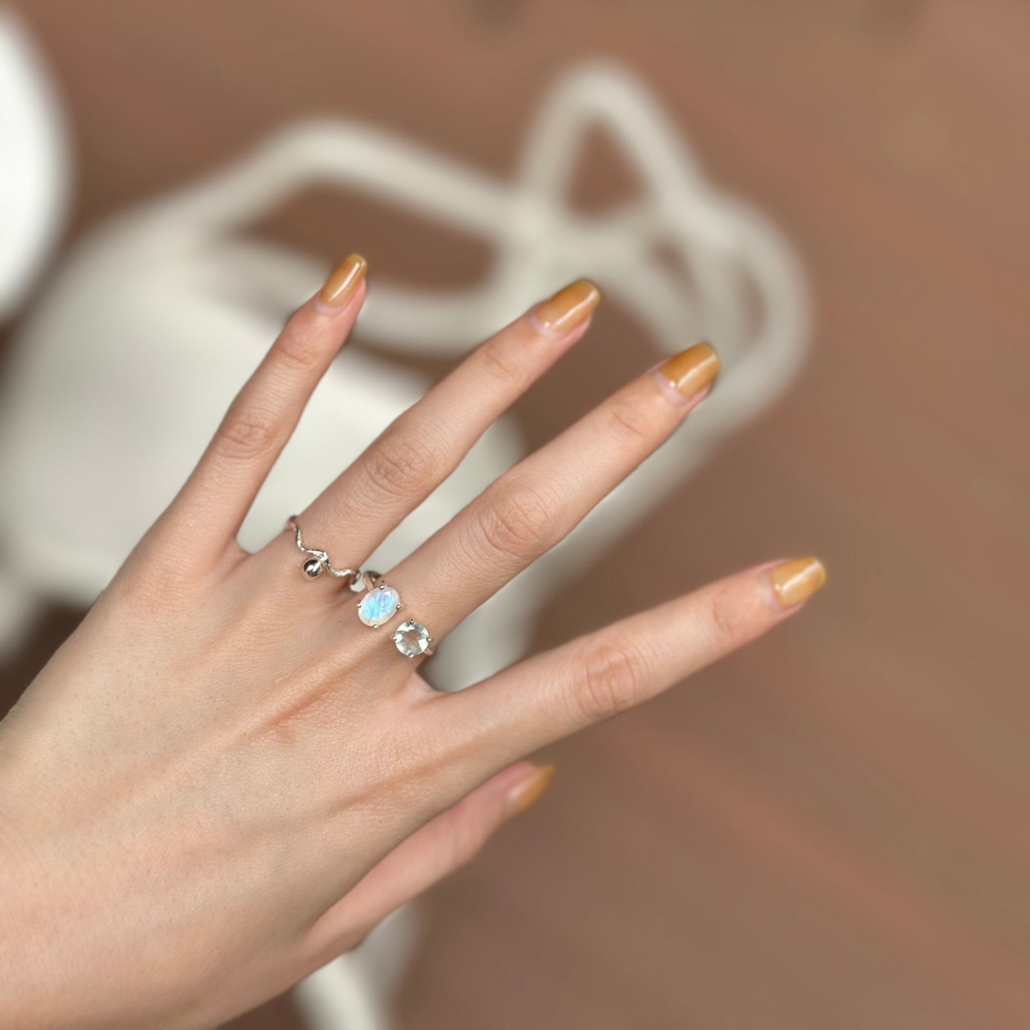 Silver925 2stone ring 16
