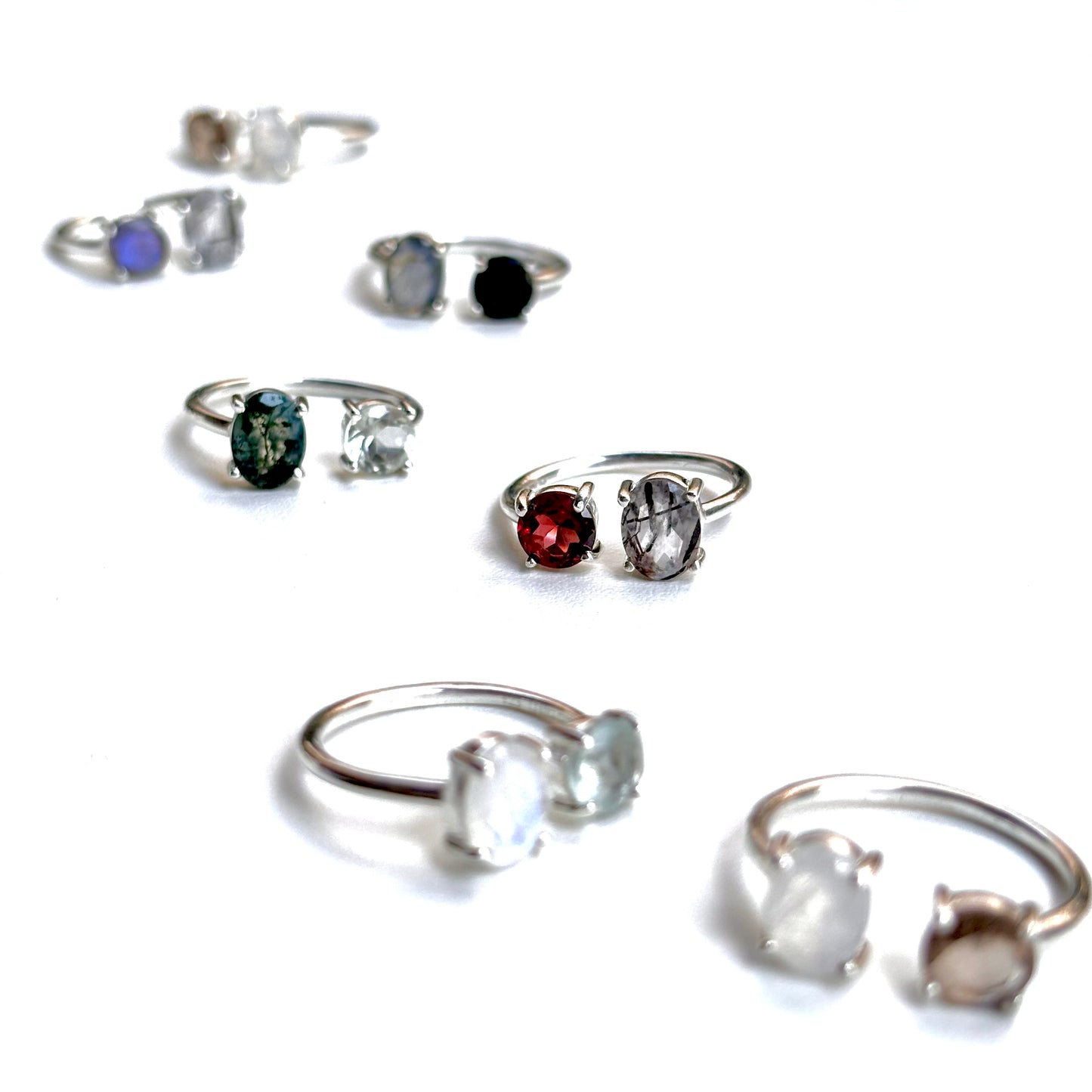 Silver925 2stone ring 16
