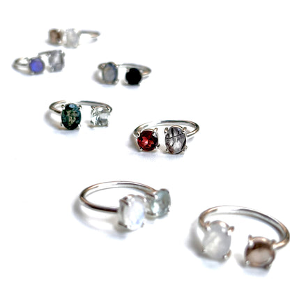 Silver925 2stone ring 16