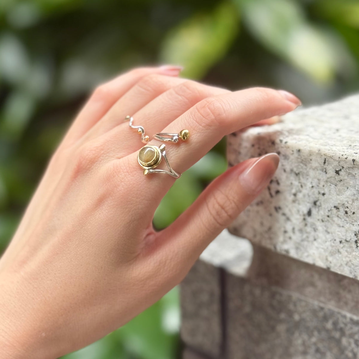 Silver925×brass design ring 23