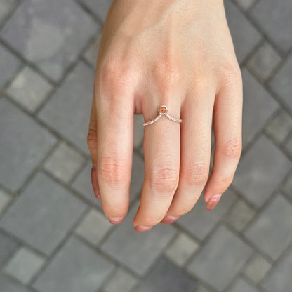 Silver925 V design ring 6