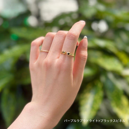Brass 2stone ring 12