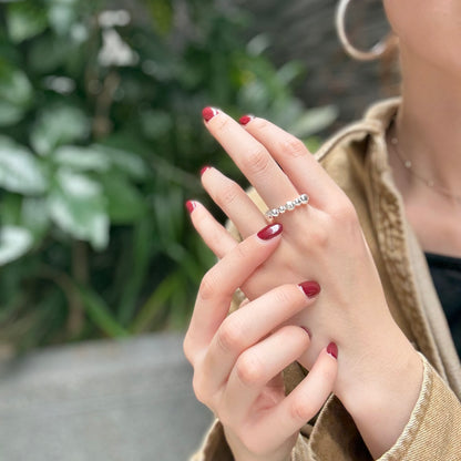 White topaz ring 16