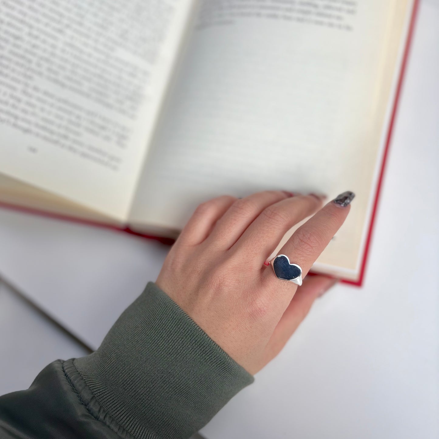 Heart plain ring 54