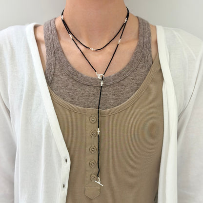 Pearl×Stone necklace 3