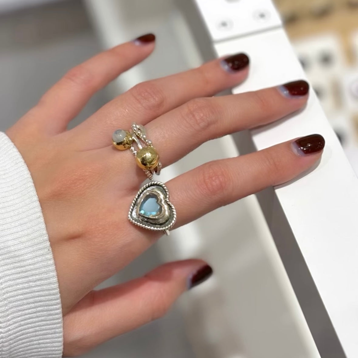 Silver925×Brass design ring 13 – Biju mam