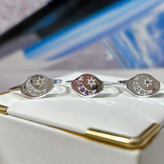 Moon＆Star design ring