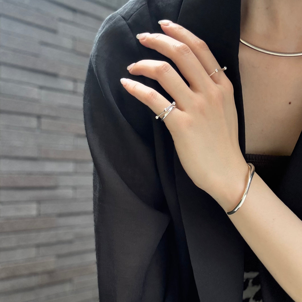 Silver925 plain ring 44